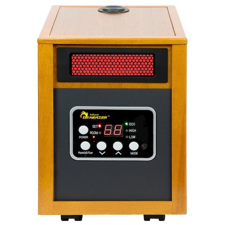 Dr Infrared Heater Infrared 1500-Watt Portable Space Heater with Humidifier and Dual Heating System DR-968H
